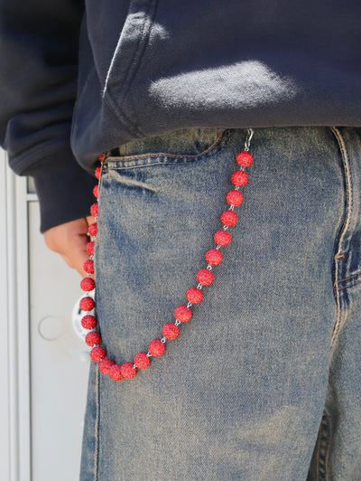 Red unrequited Beads Wallet Chain